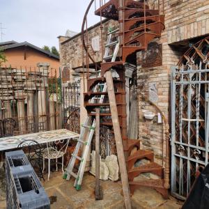 Cast iron spiral staircase